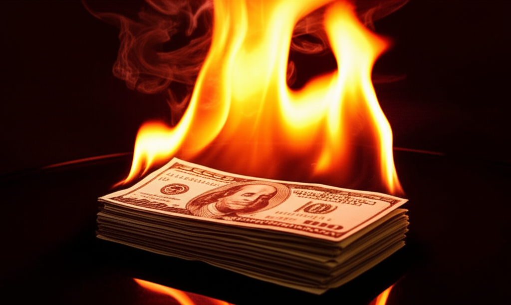 Money Burning Effect - Action Props