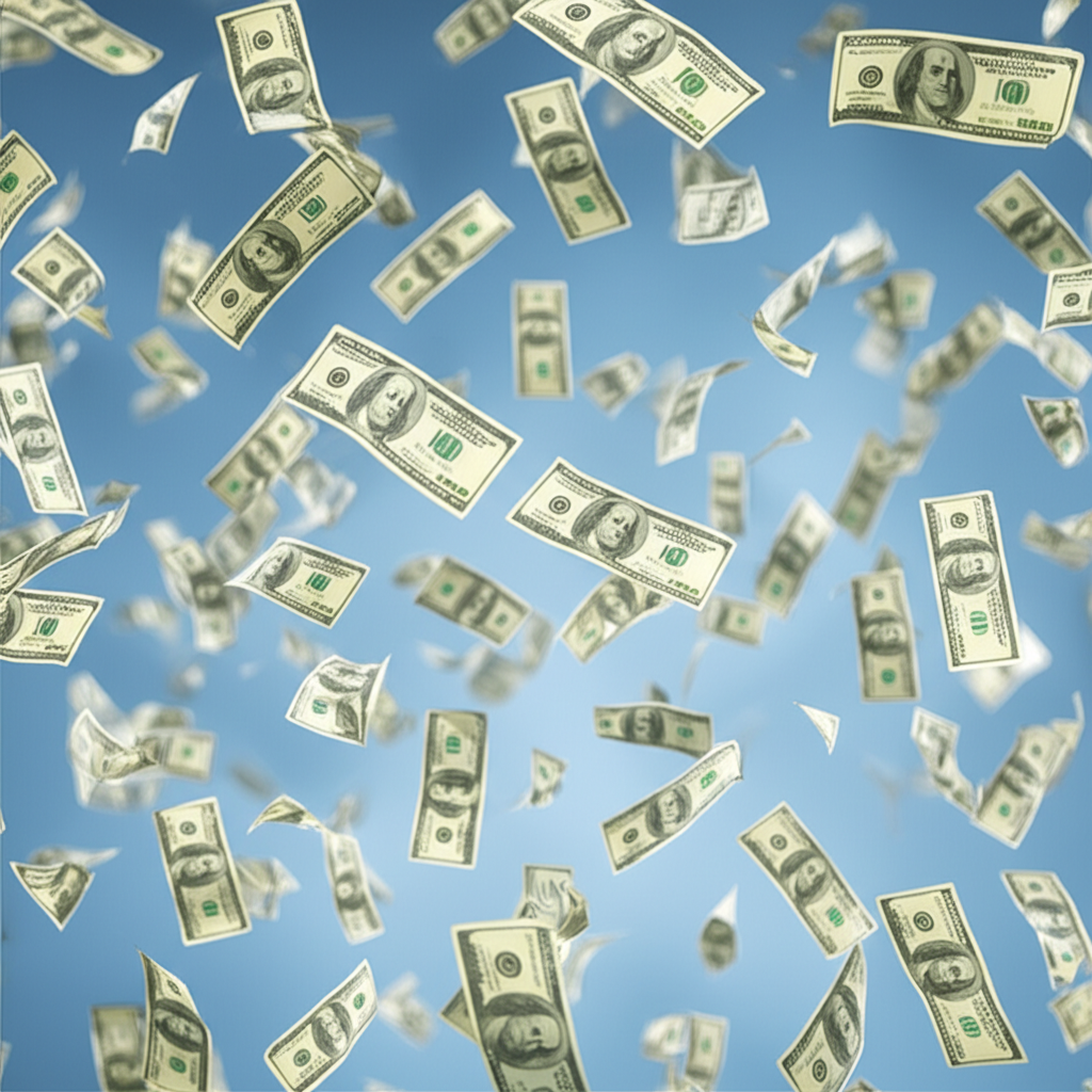 Money Shower Effect - Party Props