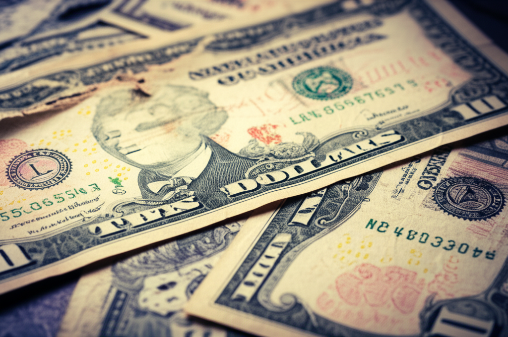 Weathered $10 Bills - Aged Prop Money